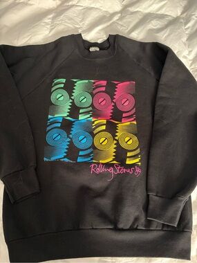1989 vintage Rolling Stones concert sweatshirt